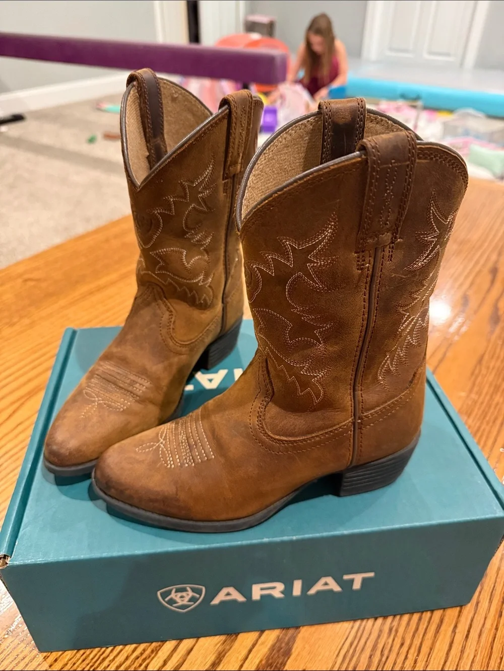 Ariat Kids Tan/Brown Heritage Western Boots